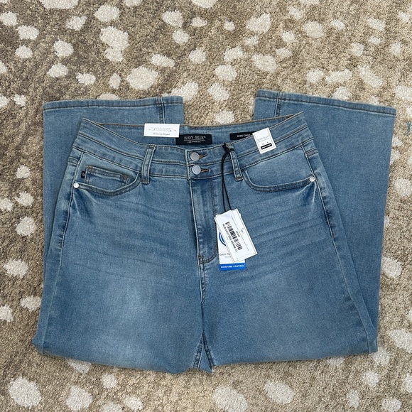 Judy Blue Oakley high rise wide leg cooling double waistband crop jeans 13/31 - Picture 2 of 4